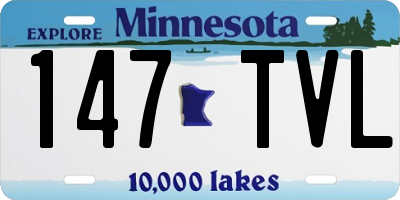 MN license plate 147TVL