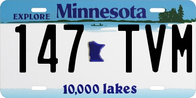 MN license plate 147TVM
