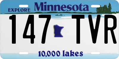 MN license plate 147TVR