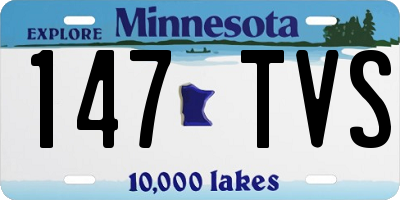 MN license plate 147TVS