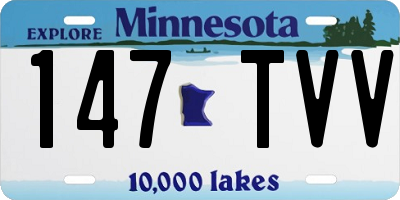 MN license plate 147TVV