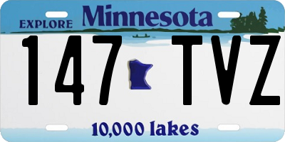 MN license plate 147TVZ