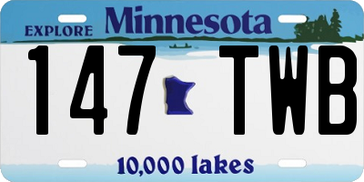 MN license plate 147TWB