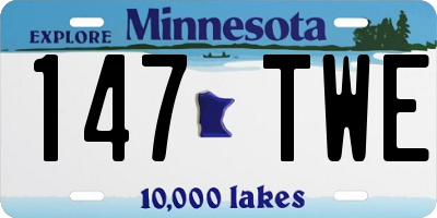 MN license plate 147TWE