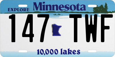 MN license plate 147TWF