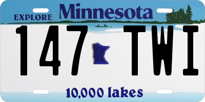 MN license plate 147TWI
