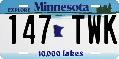 MN license plate 147TWK