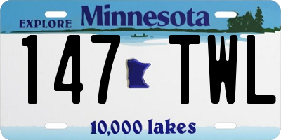 MN license plate 147TWL