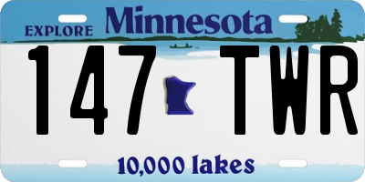 MN license plate 147TWR