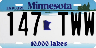 MN license plate 147TWW