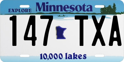 MN license plate 147TXA