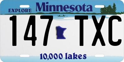 MN license plate 147TXC