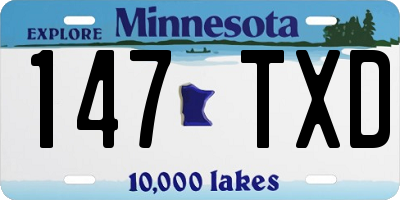 MN license plate 147TXD