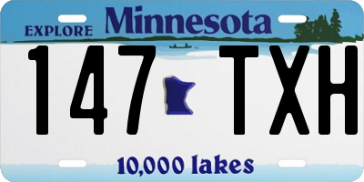 MN license plate 147TXH