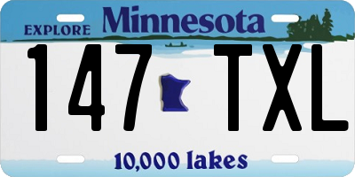 MN license plate 147TXL