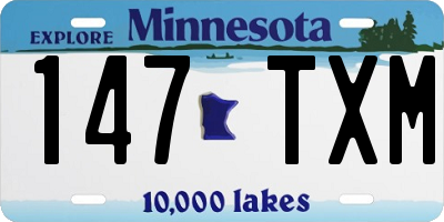 MN license plate 147TXM