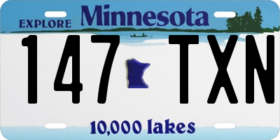 MN license plate 147TXN