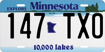 MN license plate 147TXO