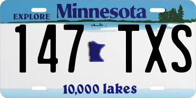 MN license plate 147TXS