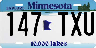 MN license plate 147TXU