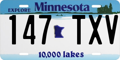 MN license plate 147TXV