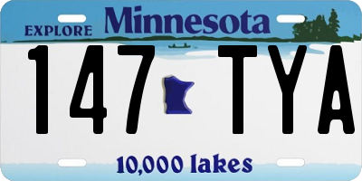 MN license plate 147TYA