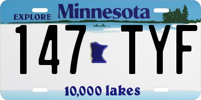 MN license plate 147TYF