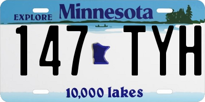 MN license plate 147TYH