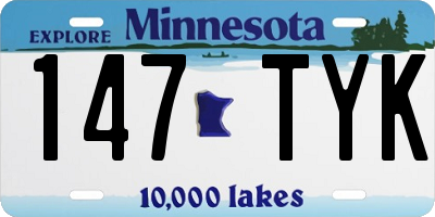 MN license plate 147TYK
