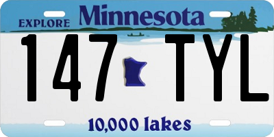 MN license plate 147TYL