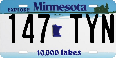 MN license plate 147TYN