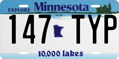 MN license plate 147TYP