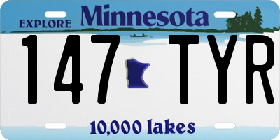 MN license plate 147TYR