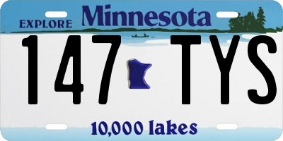 MN license plate 147TYS