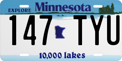 MN license plate 147TYU