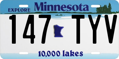 MN license plate 147TYV