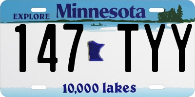 MN license plate 147TYY