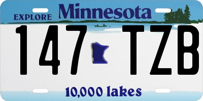 MN license plate 147TZB