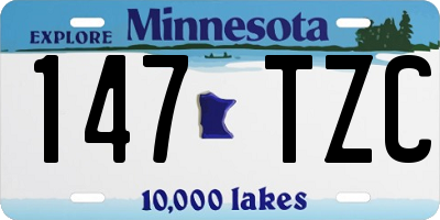 MN license plate 147TZC