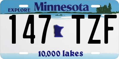 MN license plate 147TZF