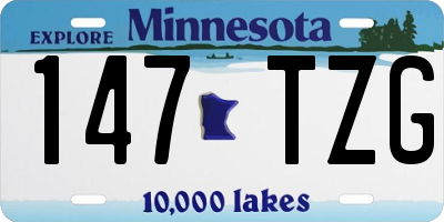 MN license plate 147TZG