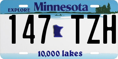 MN license plate 147TZH
