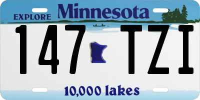 MN license plate 147TZI