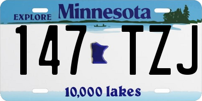 MN license plate 147TZJ