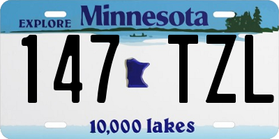 MN license plate 147TZL