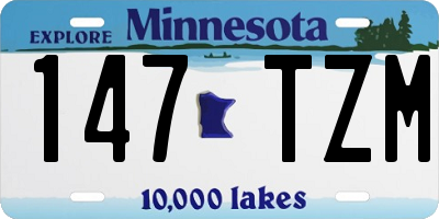 MN license plate 147TZM
