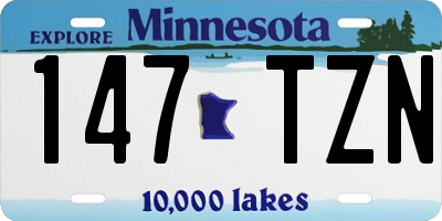 MN license plate 147TZN