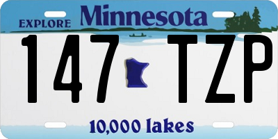MN license plate 147TZP