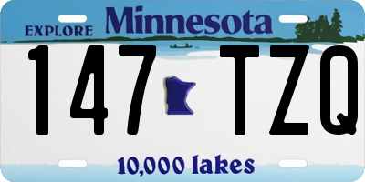 MN license plate 147TZQ