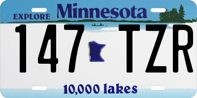 MN license plate 147TZR